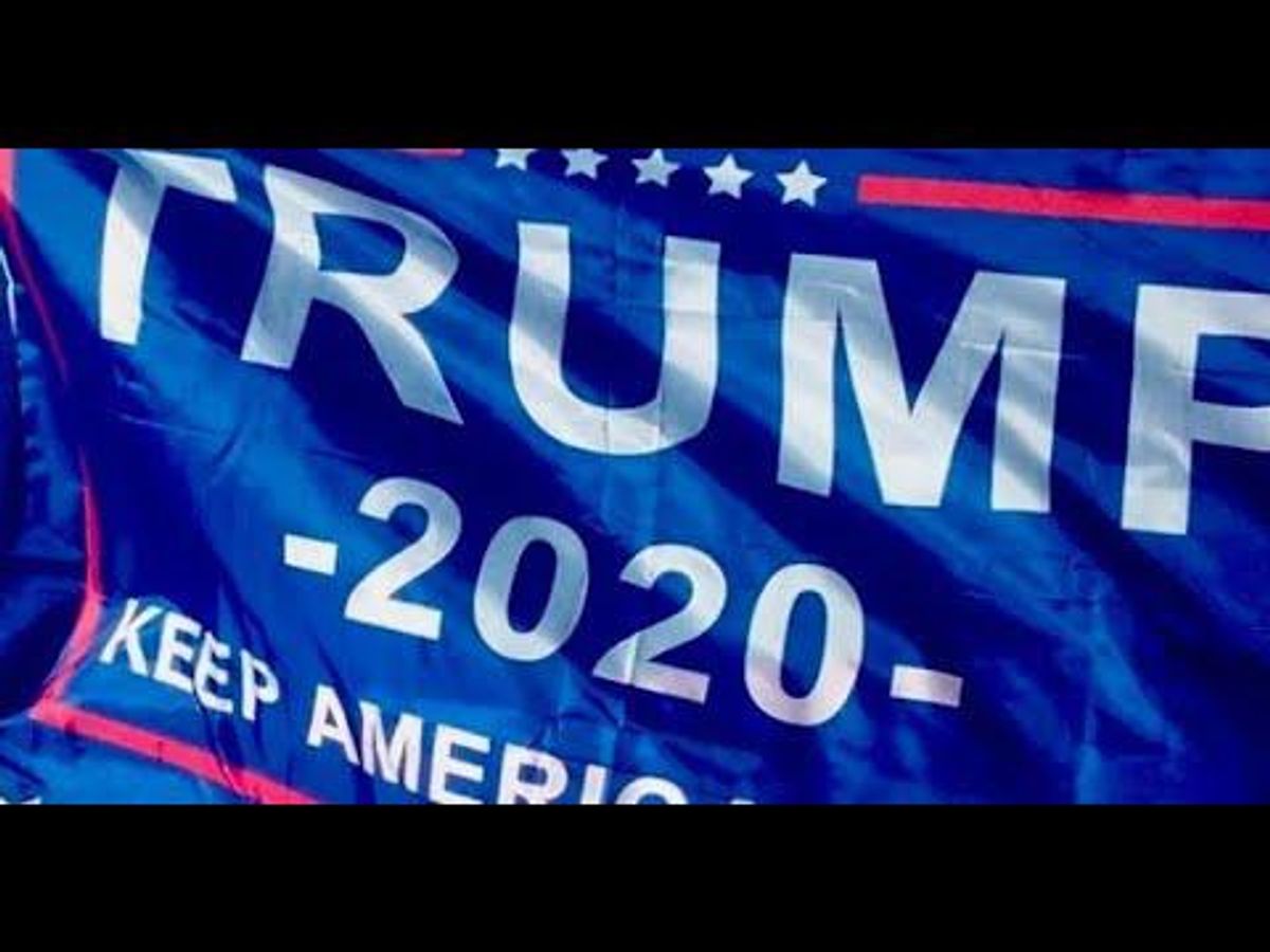 Watch: Driver plunges car into Trump-themed shop and destroys merchandise
