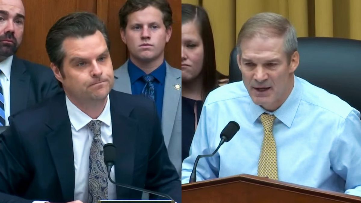 Watch: Jim Jordan takes Matt Gaetz to the woodshed for derailing Trump conviction hearing