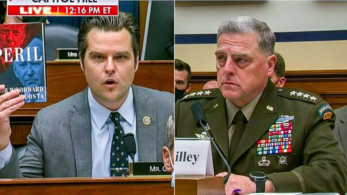 'Not even close, Congressman': Gen. Milley scolds Matt Gaetz for lying about Afghanistan