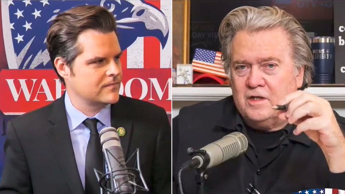 Steve Bannon thanks Matt Gaetz for 'courage' to not blame guns for mass shootings