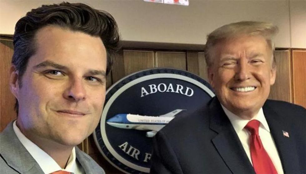 Trump defiant after lawyer says clients told ethics committee Matt Gaetz paid for sex