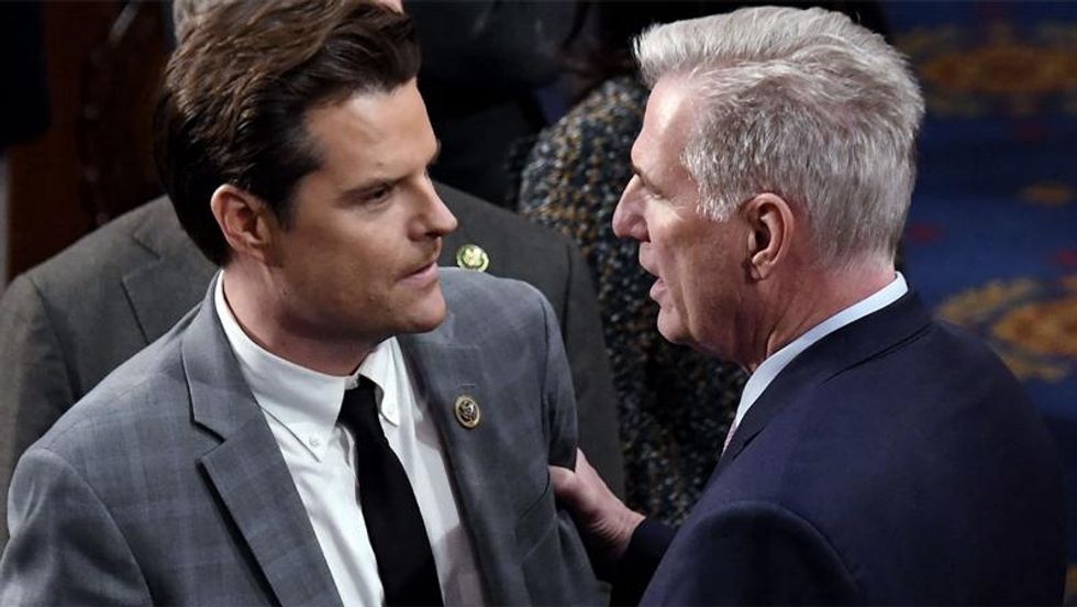 'I'm not scared': Kevin McCarthy calls Matt Gaetz's bluff in defiant speech to caucus
