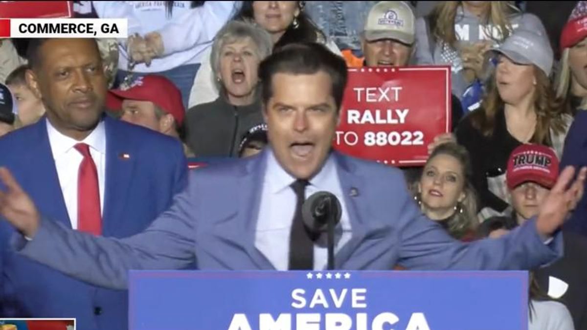 Matt Gaetz and Marjorie Taylor Greene steal Trump's thunder at low-turnout Georgia rally