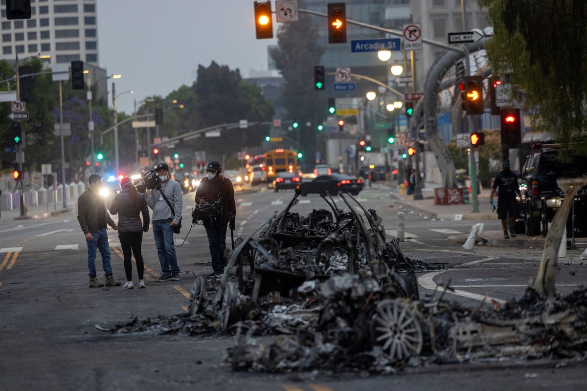 'Pandemonium': LA mayor comes out swinging at Trump