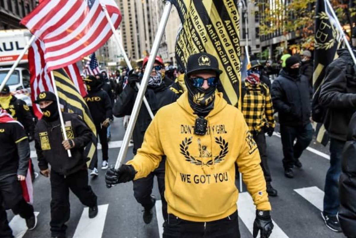 'Bat signaling': Report claims Trump's clothes are sending messages to Proud Boys