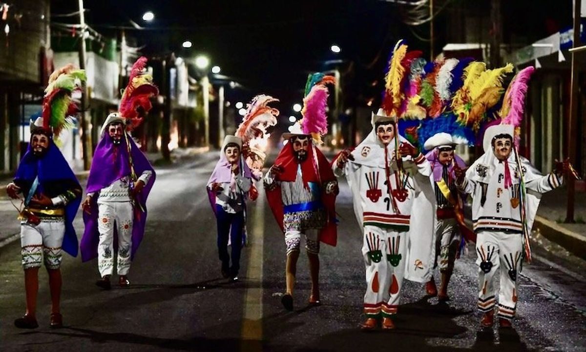 Mexican carnival mocks European colonizers
