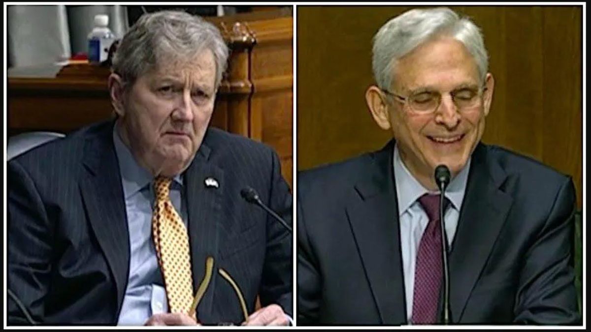 WATCH: Merrick Garland bursts into laughter at GOP senator's question