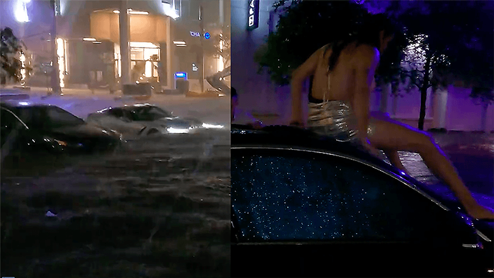 WATCH: Chaos erupts as waters rise in Miami during this year's first tropical storm