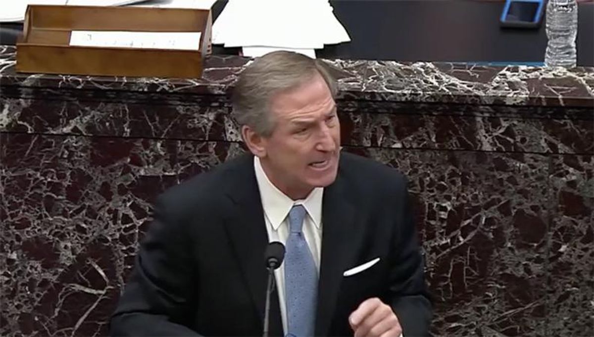 WATCH: Trump lawyer snaps at senators for laughing at his new demands