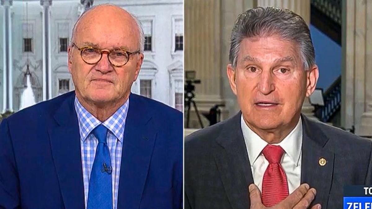 WATCH: Joe Manchin stammers after MSNBC host confronts him with facts about West Virginia poverty