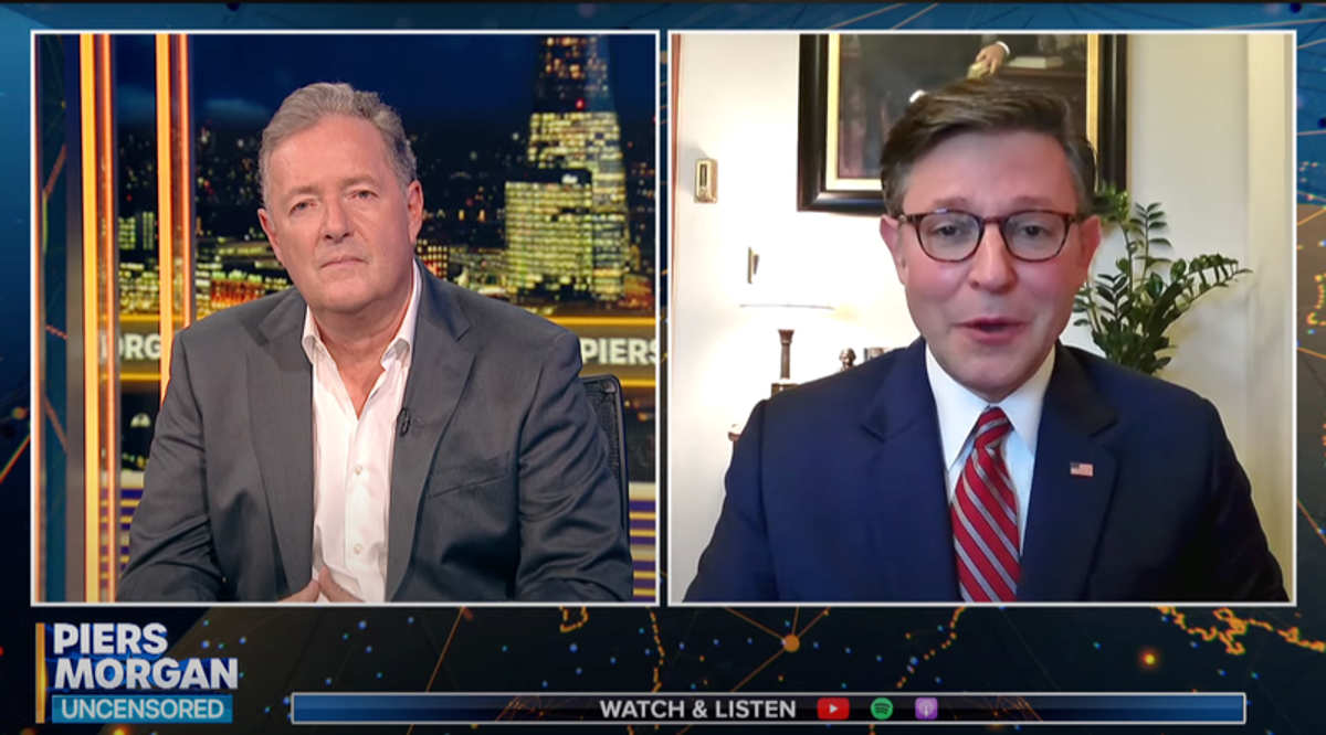 Mike Johnson inadvertently kneecapped key Trump claim during Piers Morgan interview