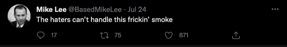 mike lee account screenshot