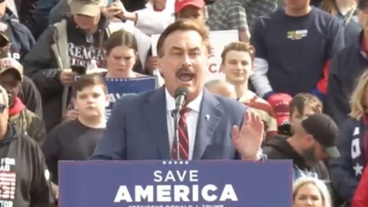 Mike Lindell tells Trump rally that Facebook's Mark Zuckerberg will be jailed for stealing 2020 election