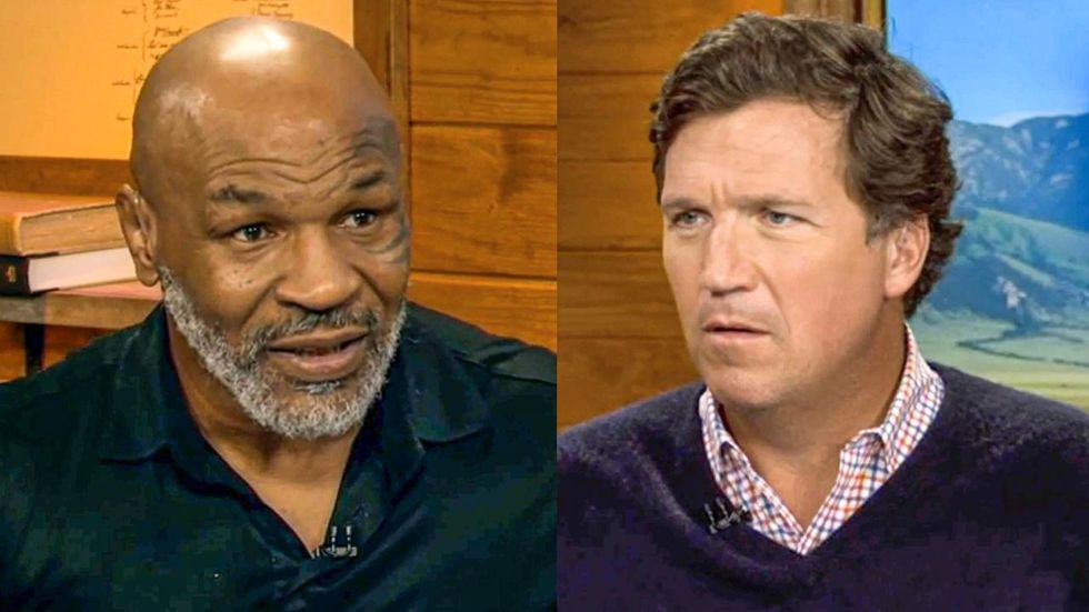 Mike Tyson and Tucker Carlson discuss how 'aliens' created humans in bizarre interview
