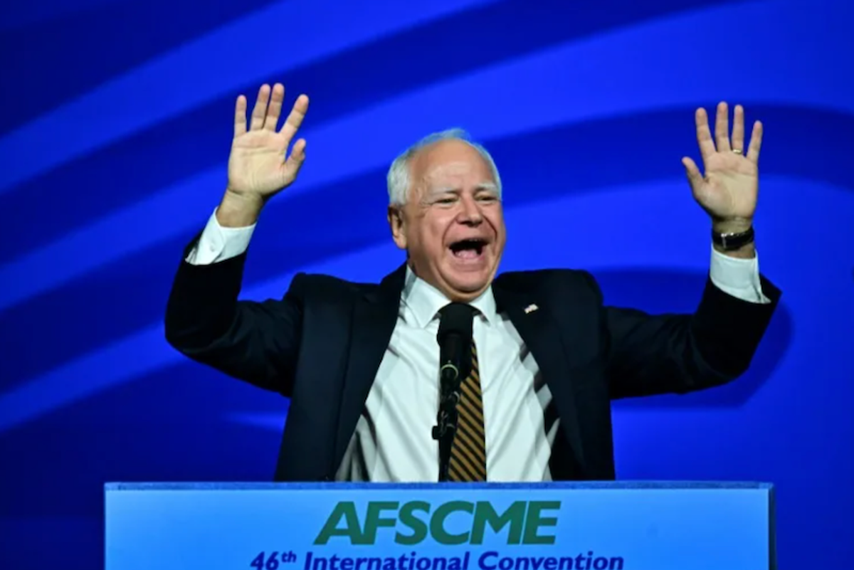 Harris running mate Walz makes solo debut with union speech