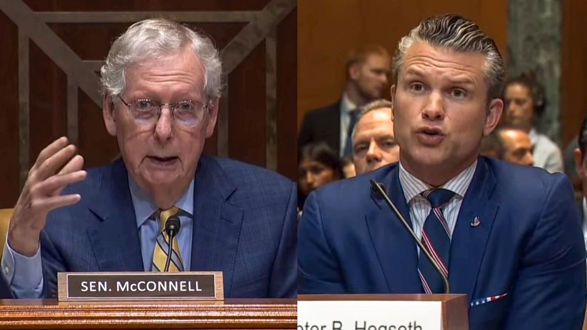 'Which side do you want to win?' Hegseth dodges Mitch McConnell on Ukraine war
