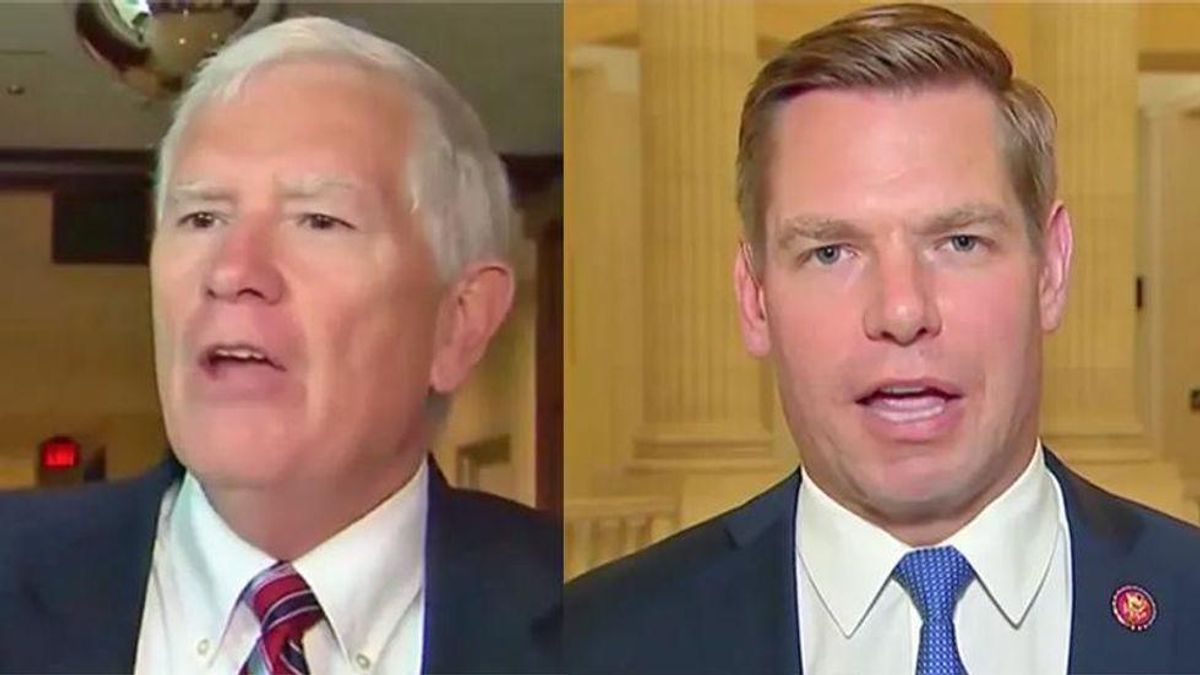 Mo Brooks says Swalwell should 'be a man' and serve him not his wife — after he spent months running from subpoena