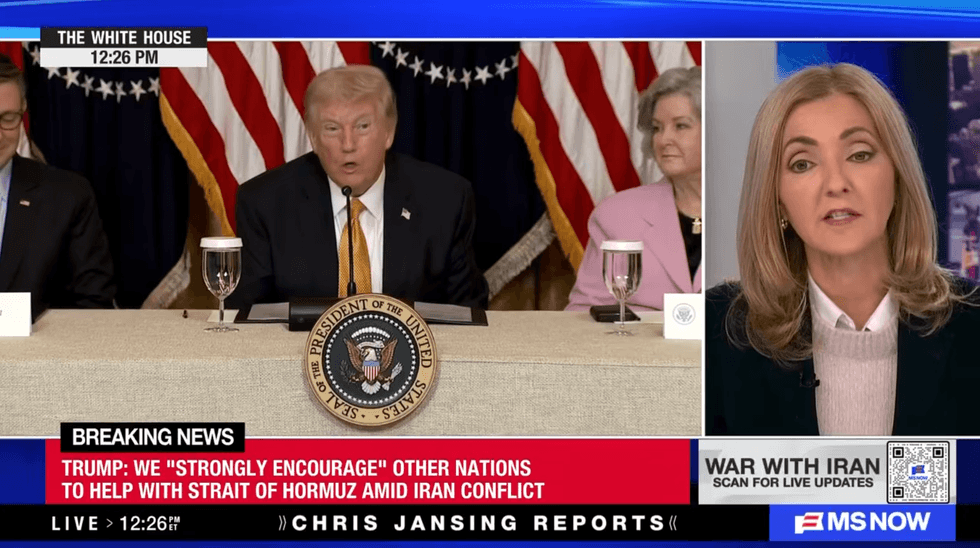 Trump cut off mid-ramble as MS NOW's Chris Jansing despairs over claims