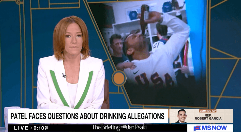 Jen Psaki mocks Patel with supercut of clips bragging about his drinking