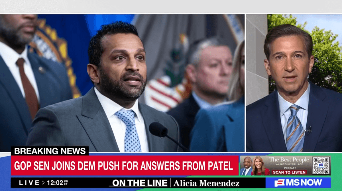 'Not what they said': MS NOW spots strange shift in FBI response to Patel BMWs
