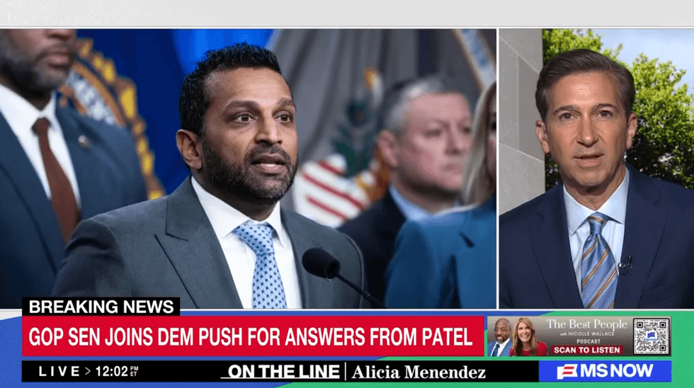 'Not what they said': MS NOW spots strange shift in FBI response to Patel BMWs