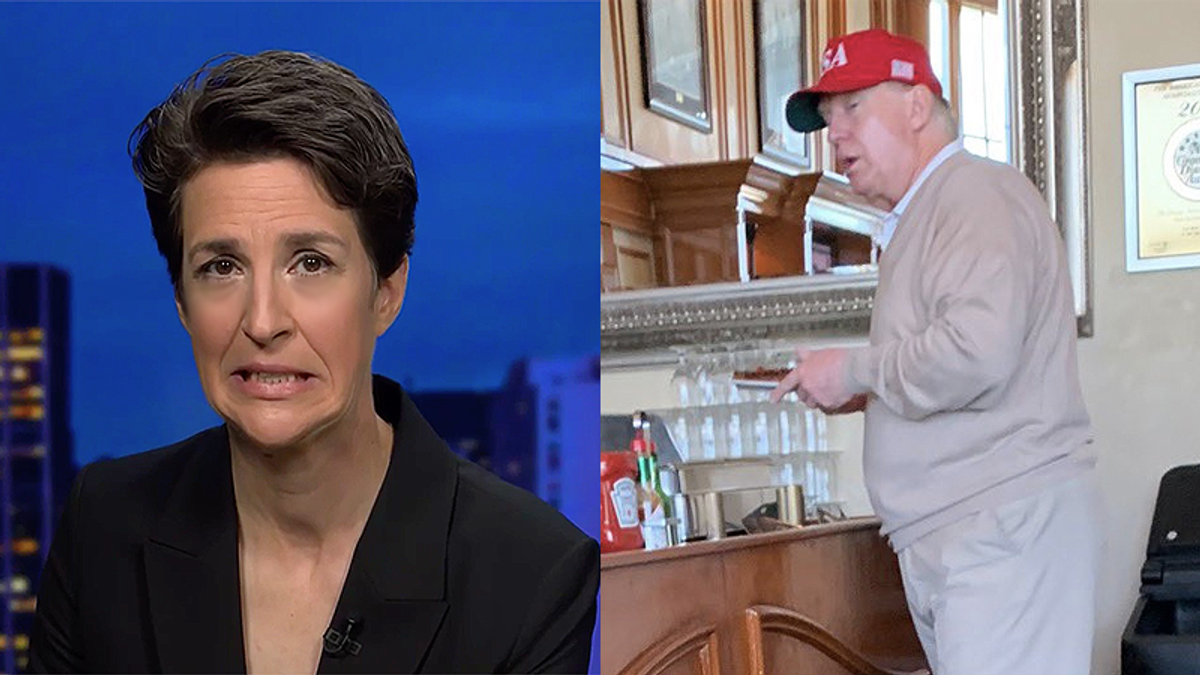 Rachel Maddow mocks Trump for vacation schedule where he swears he's working