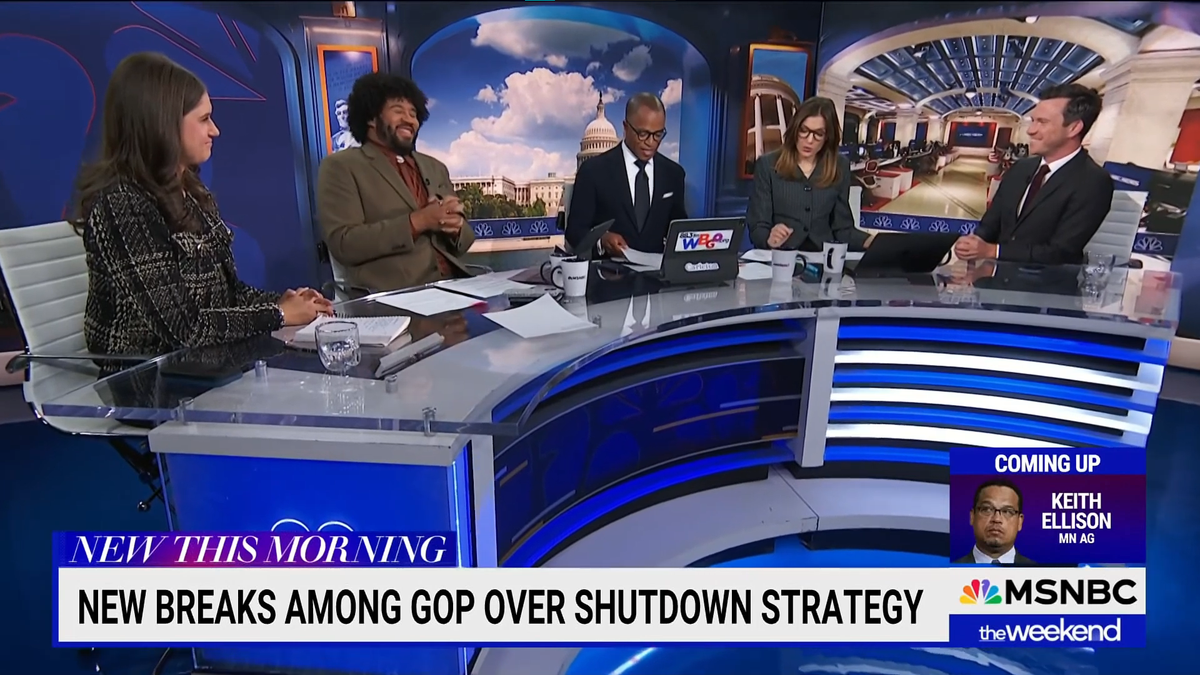 MSNBC hosts burst out laughing as colleague cheers MAGA rebel