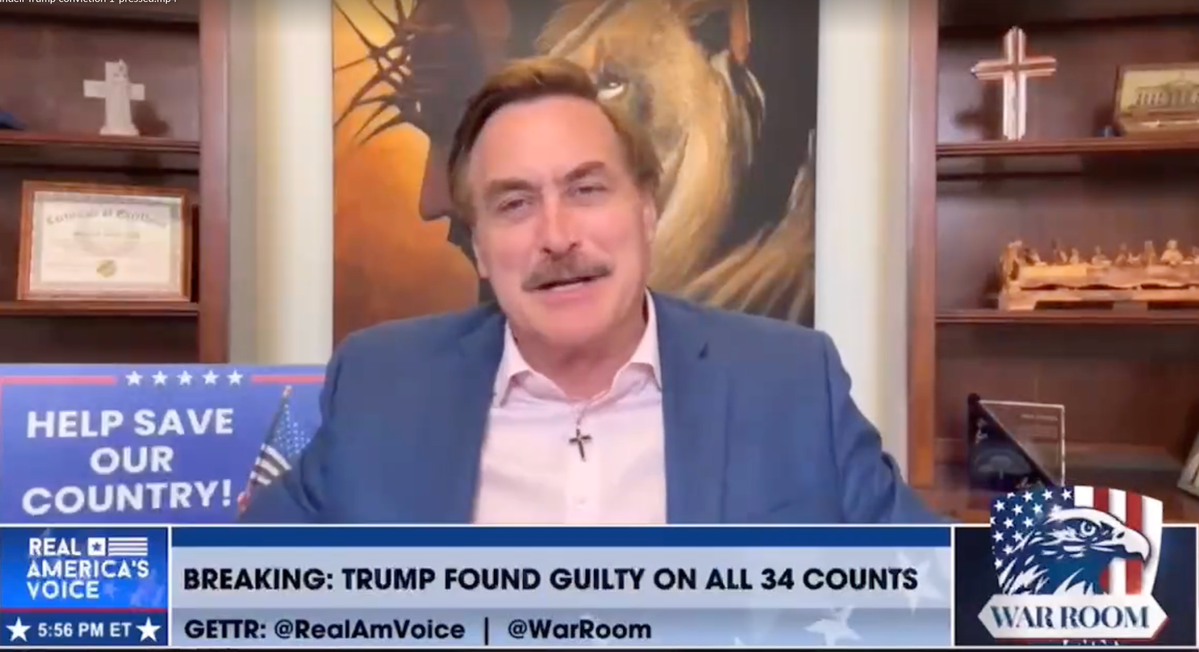 'He just won the election': Mike Lindell is elated by Trump's guilty verdict