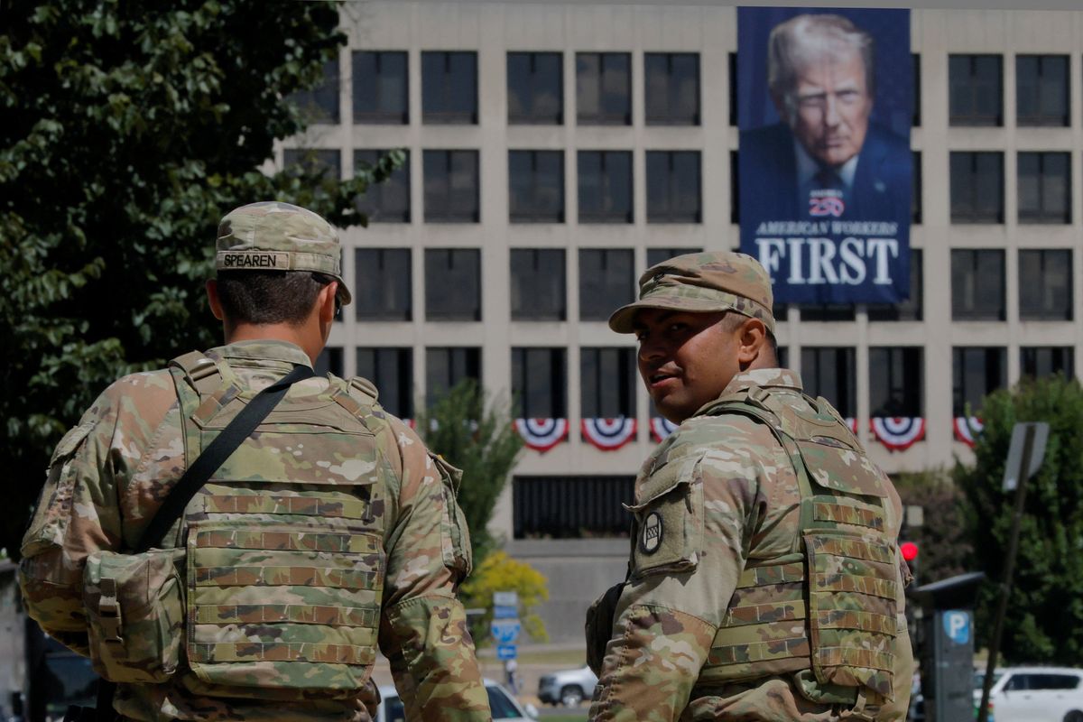National Guard near the Department of Labor