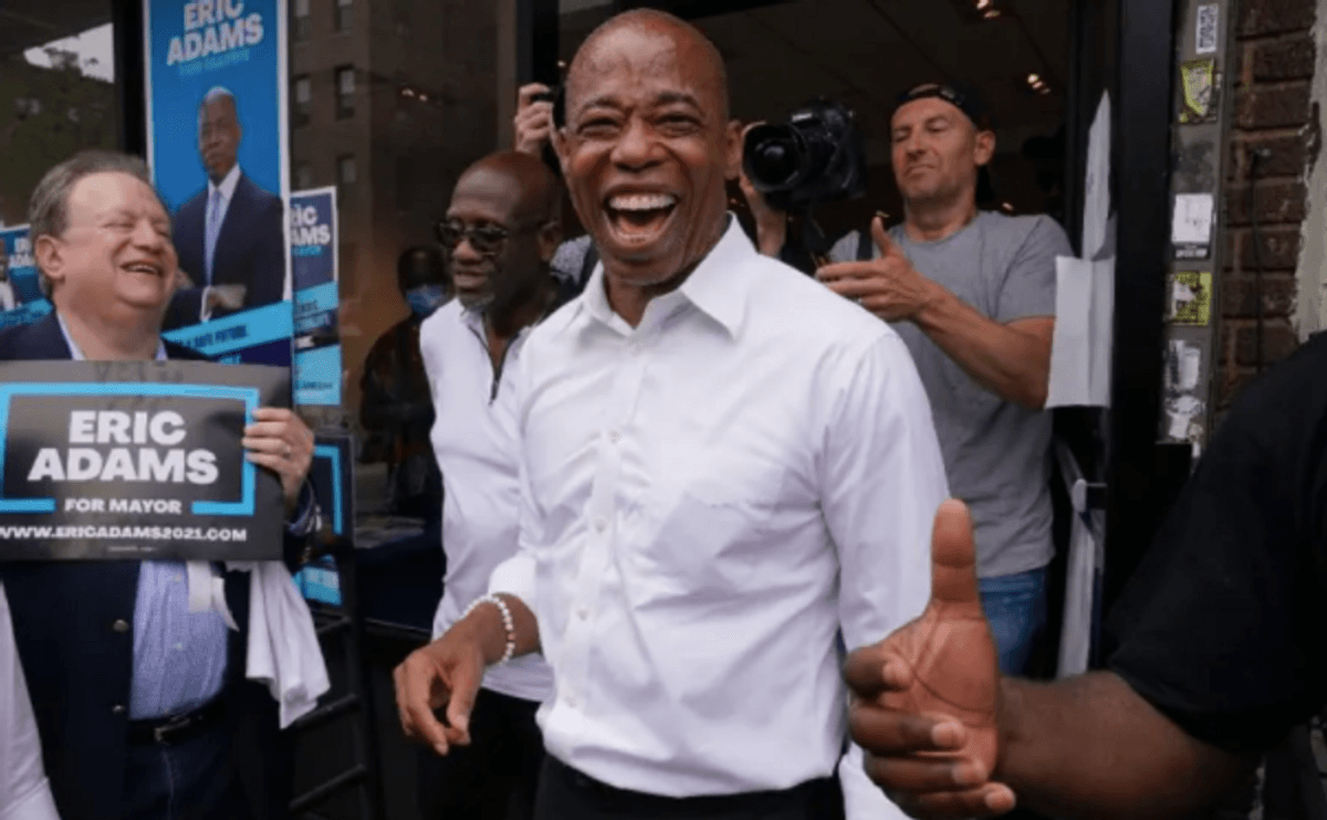 Black former police captain Eric Adams wins New York mayoral election
