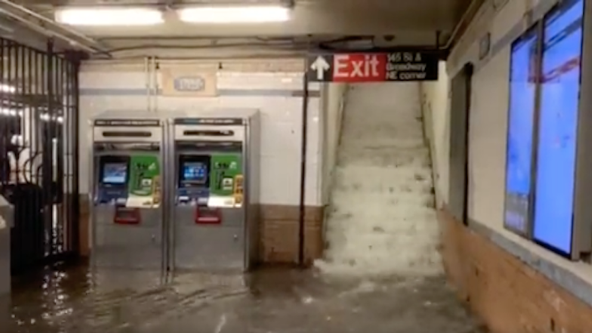 'NYC subway has fallen': 'Wild scenes' captured as Hurricane Ida dumps record rain