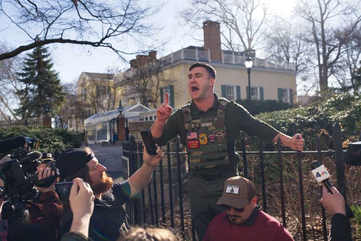 Pardoned J6 rioter's 'Crusader March' explodes into chaos as Nazis crash his party