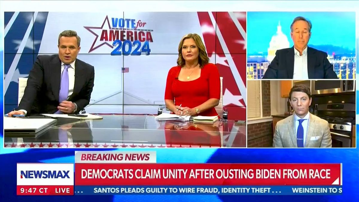 'This is national brainwashing!' Newsmax host lashes out over Democratic convention