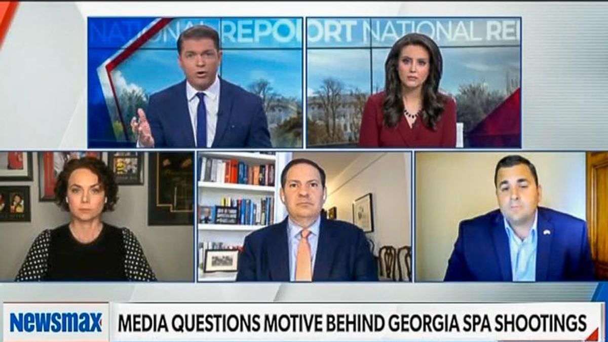 Newsmax panel defends 'whiteness' of Georgia shooter: 'He felt he needed to get rid of the situation'