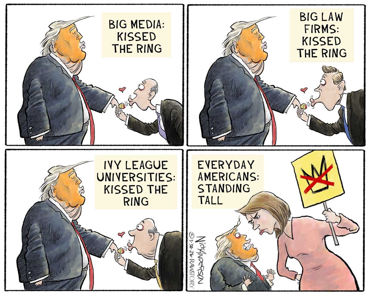Trump gets a look at who isn't bending the knee