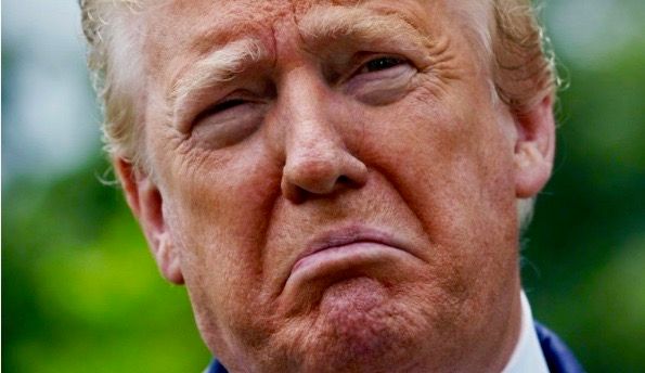 frowning donald trump