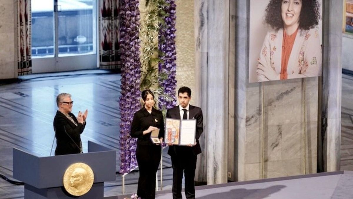 Children of Nobel winner Mohammadi 'worried' about her health