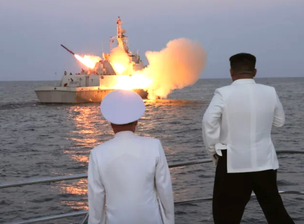 North Korea's Kim oversees cruise missile test as Seoul, US start drills