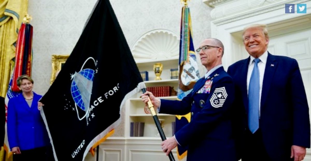 Even if it's fake news -- you gotta love Space Force trending
