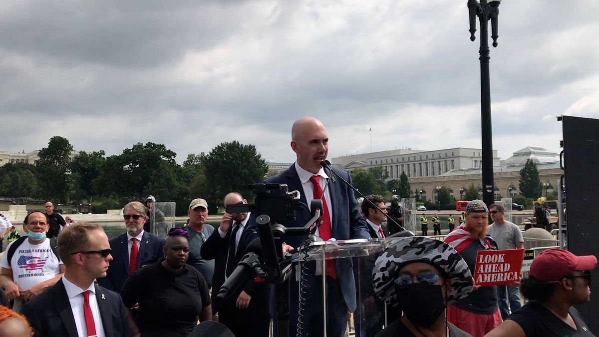 Trump supporters seek to recast MAGA as nonviolent at rally honoring Jan 6 rioters
