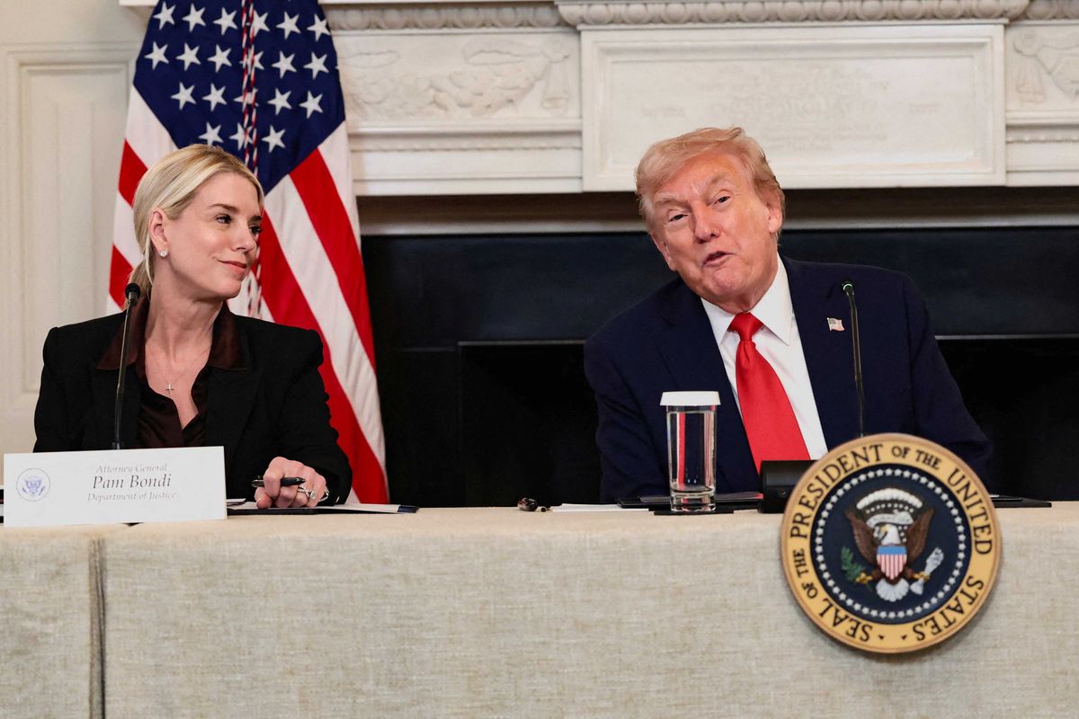 Pam Bondi and Donald Trump