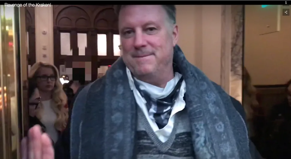 Patrick Bergy at the Trump Hotel in \u201cRevenge of the Kraken!\u201d online documentary