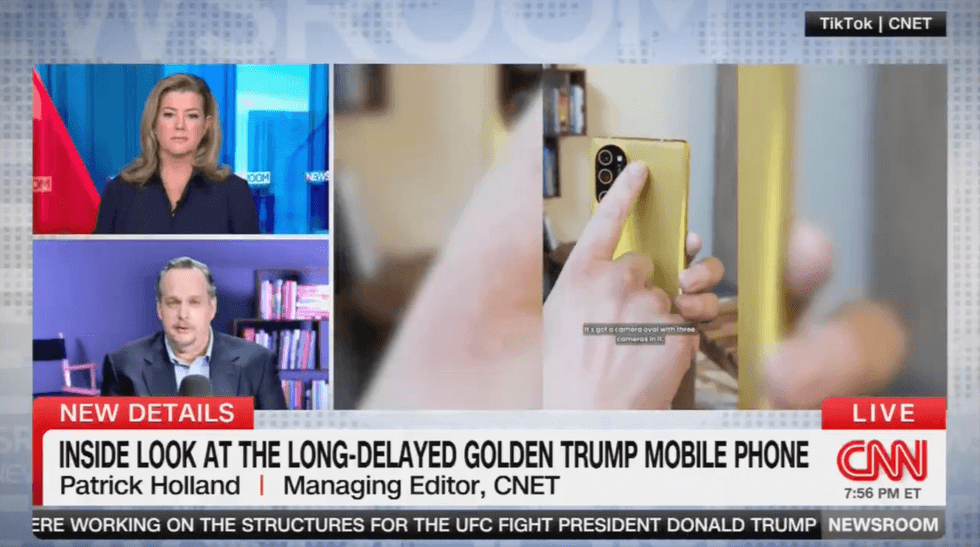 Reporter delivers brutal review of gold Trump phone: 'Kind of looks like a urine sample'