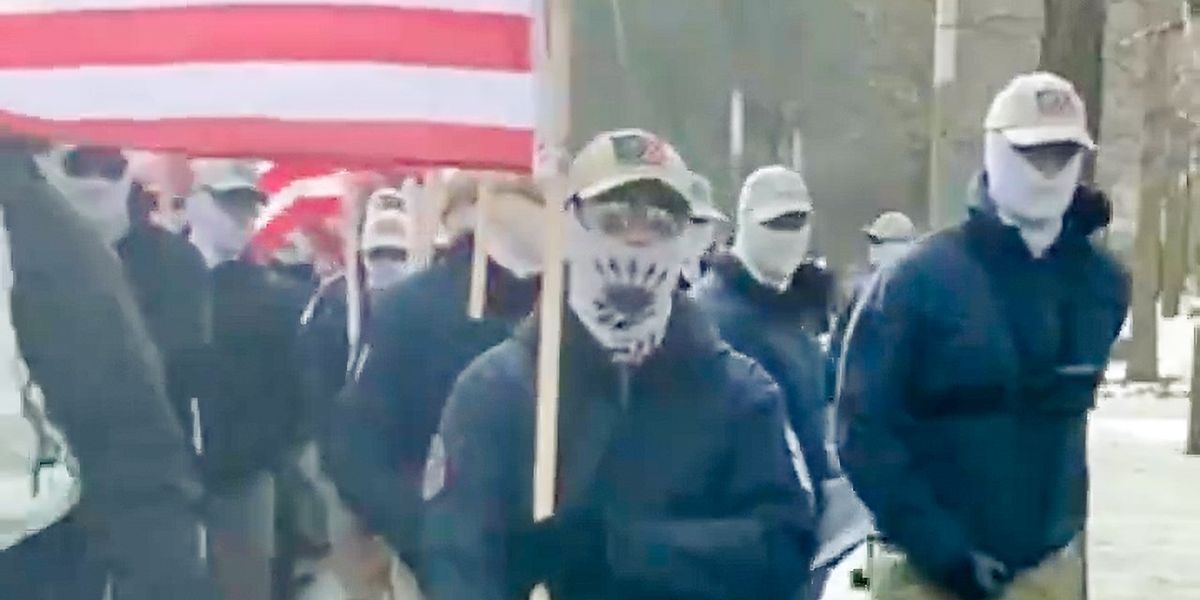 Patriots Protest Marjorie Taylor Greene disavows Patriot Front 'marching all around in ...