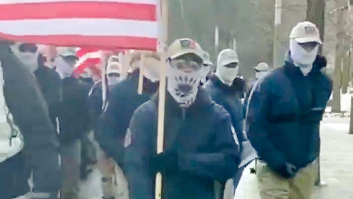 Marjorie Taylor Greene disavows Patriot Front 'marching all around in their stupid masks'