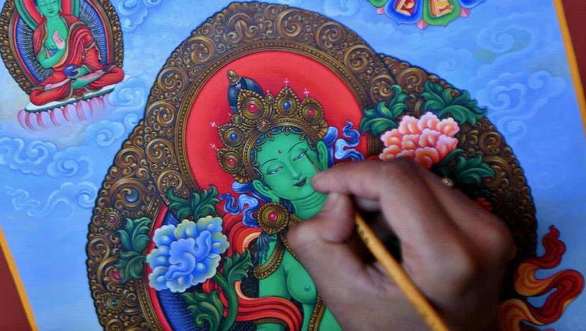 Nepal artist breathes life into sacred painting tradition