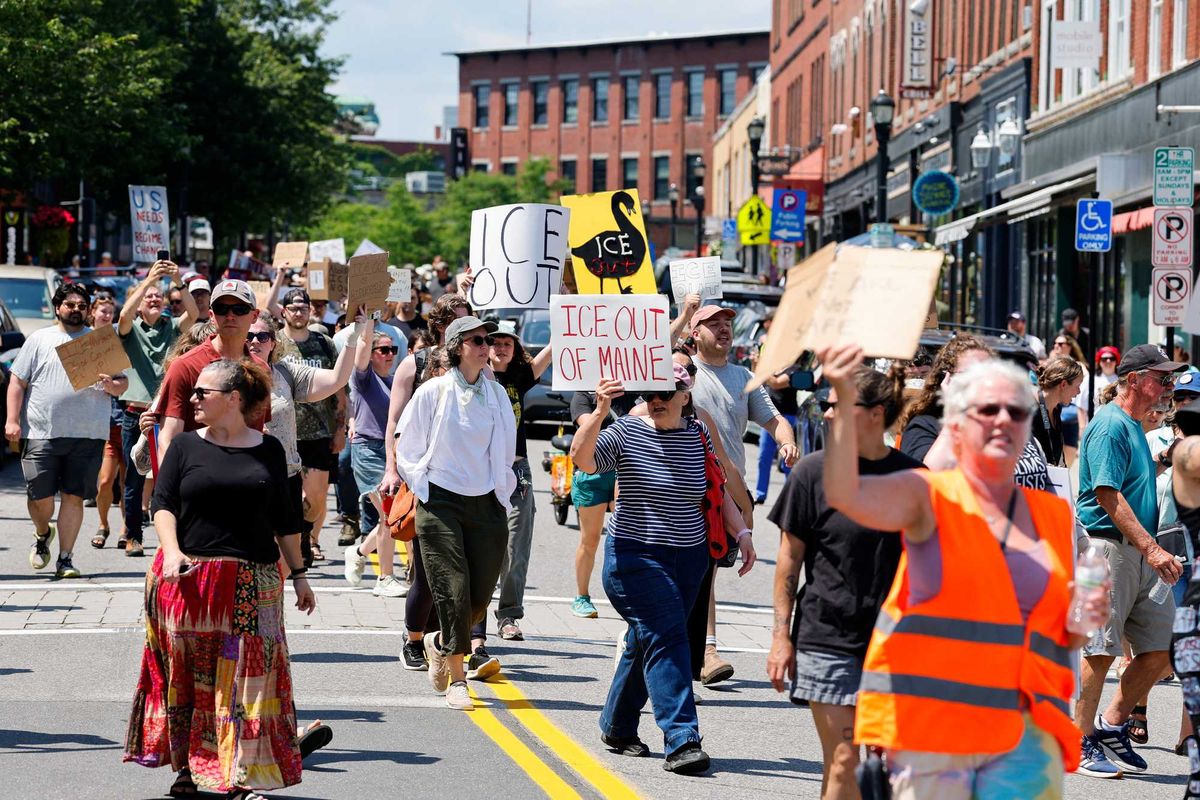 Protests flare up at Susan Collins' office after ICE shooting in Maine