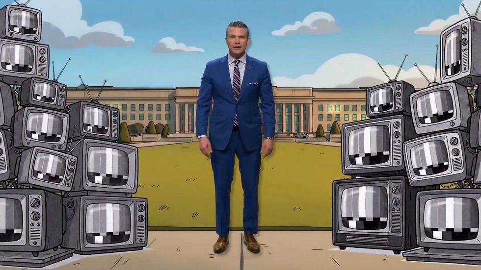 'How is this real?' Hegseth pilloried for bizarre cartoon asking for $1.5 trillion