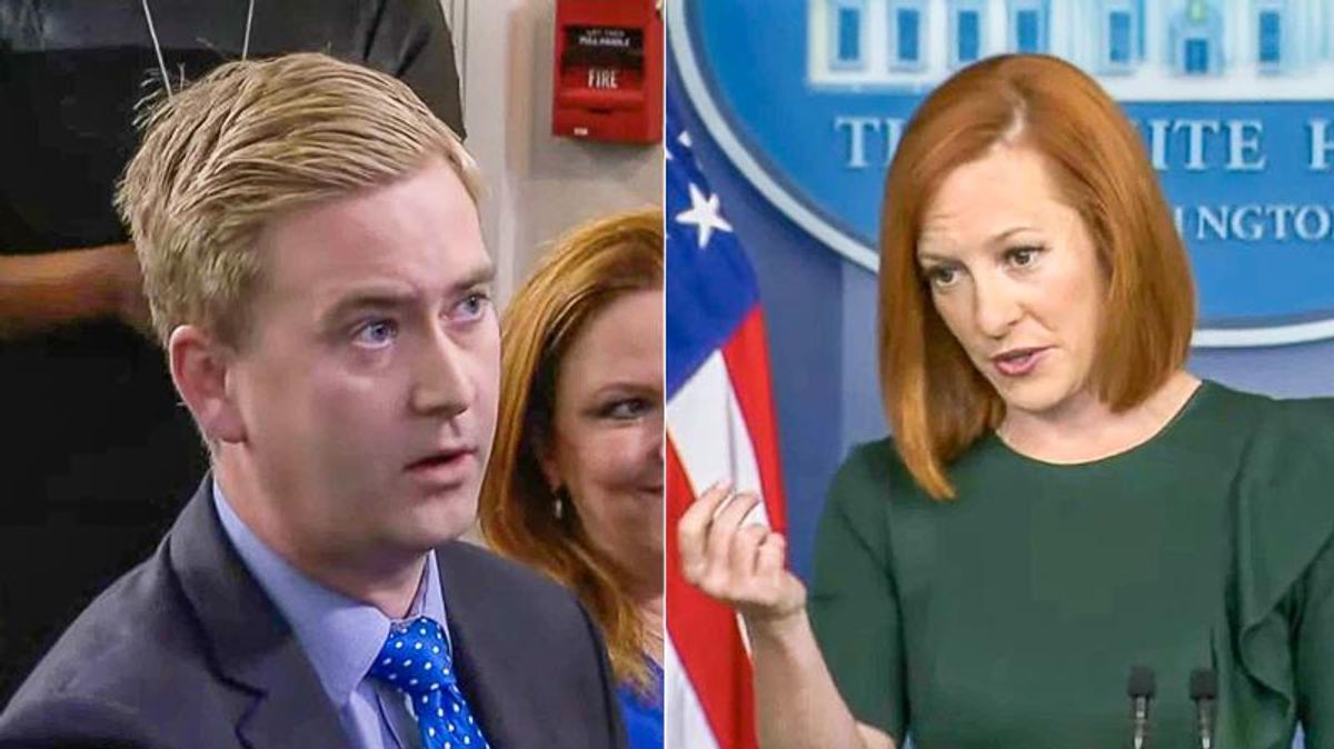 'Would you agree?' Jen Psaki deftly gets Peter Doocy to admit violent crime is 'caused' by guns