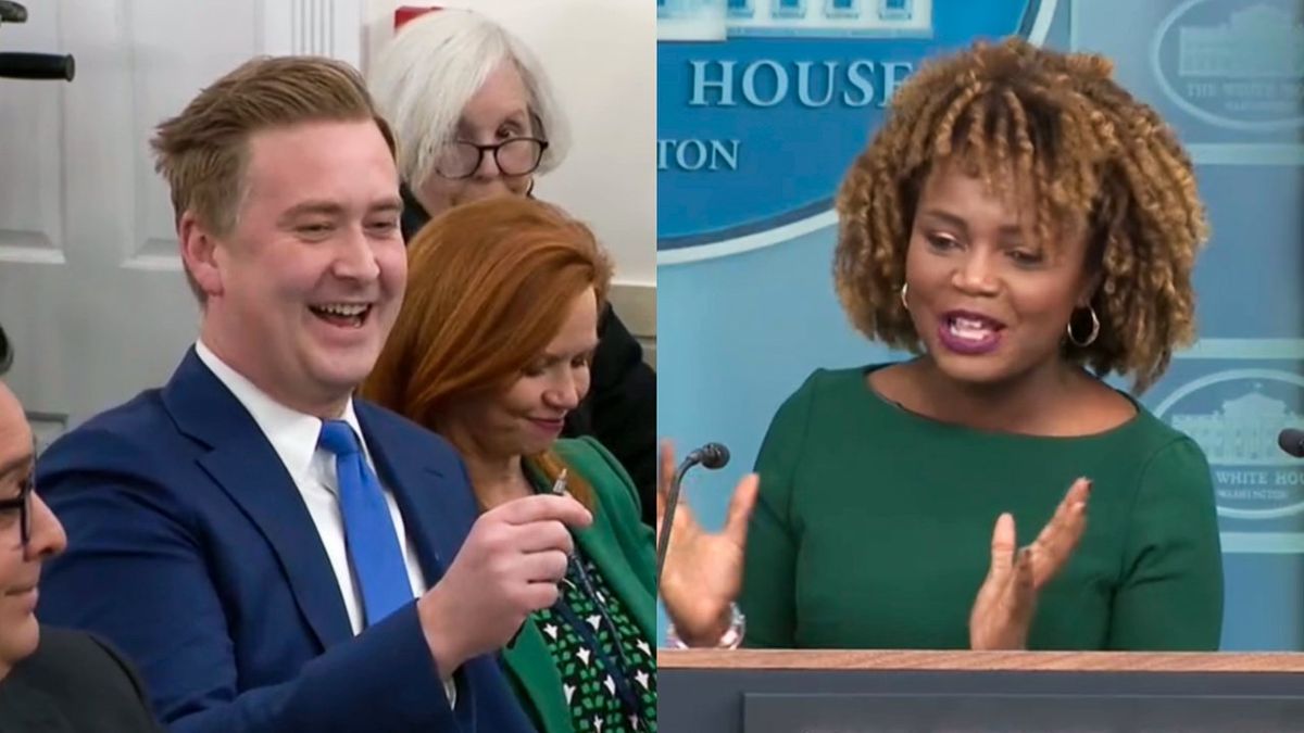'He's getting red': Fox News' Peter Doocy blushes in last Karine Jean-Pierre confrontation